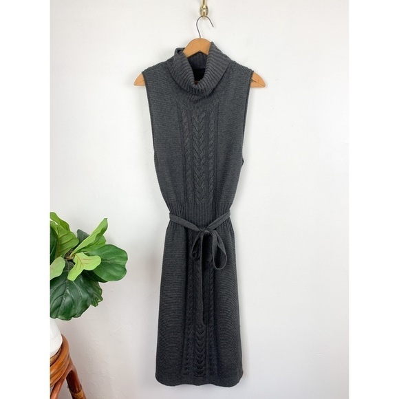 Laundry By Shelli Segal Dresses & Skirts - NWOT Laundry by Shelli Segal Gray Knit Cowl Neck Sleeveless Sweater Dress Sz M